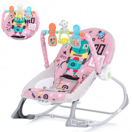 Chipolino Музикален шезлонг с вибрации BABY SPA (0-18 кг) Розов