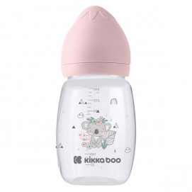 Kikkaboo Шише с широко гърло и антиколик биберон 260 мл 3м+ SAVANNA Розово
