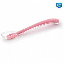 Canpol babies Силиконова лъжица 4м+ розова 51/010