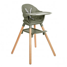 Kikkaboo Дървен стол за хранене WOODY 6в1 Green