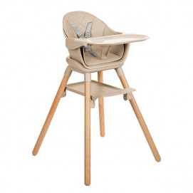 Kikkaboo Дървен стол за хранене WOODY 6в1 Beige