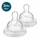 Биберон за шише 2 броя Anti-Colic 3м+ (Flow 3) SCY763/02