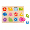 TOOKY TOY Дървен пъзел с дръжки ФОРМИ 18м+ TY853 от Пакостник