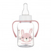 Canpol babies Шише с дръжки 120 мл CUTE ANIMALS тясно гърло Розово 11/823 от Пакостник