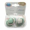 Canpol babies Симетрични силиконови залъгалки 6-18м 2 броя PURE COLOR Зелени 22/656 от Пакостник