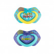 Canpol babies Симетрични силиконови залъгалки 6-18м 2 броя NEON LOVE Сини 22/653 от Пакостник