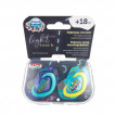 Canpol babies Симетрични силиконови залъгалки 18м+ 2 броя NEON LOVE Сини 22/654 от Пакостник
