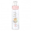 Kikkaboo Стъклено шише с широко гърло 240 мл с антиколик биберон Savanna Pink от Пакостник