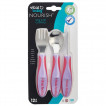 Vital Baby Комплект метални прибори за хранене 12м+ Лилав V-443880 от Пакостник