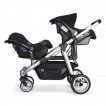 Topmark Количка за близнаци 2 COMBI DUO BUGGY Black от Пакостник
