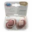 Canpol babies Симетрични силиконови залъгалки 18м+ 2 броя PURE COLOR Розови 22/657 от Пакостник