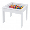 Ginger Home Детска дървена маса тип LEGO с 2 стола (3-10 год) Бял/Сив TF6705 от Пакостник