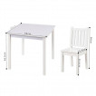 Ginger Home Дървена маса с 2 столчета - за учене, рисуване, игра и хранене Сив TF6644 от Пакостник