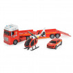 Jin Jia Toys Пожарна 54 см с кола и хеликоптер (звук и светлини) 666-67F от Пакостник