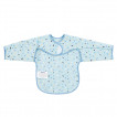 Kikkaboo Непромокаем лигавник с ръкави и джоб 4м+ Arty Blue Pattern от Пакостник