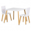 Chipolino Комплект дървена маса с 2 стола MDF (2-6 год) Мече и Коте от Пакостник