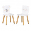 Chipolino Комплект дървена маса с 2 стола MDF (2-6 год) Мече и Коте от Пакостник