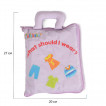 Jollybaby Мека МОНТЕСОРИ книжка-чанта 18м+ WHAT SHOULD I WEAR 8347-1 от Пакостник