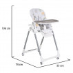 Moni Стол за хранене BUENO 0м+ Сив от Пакостник