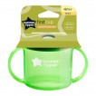 Tommee Tippee Първа нетечаща чаша с дръжки и твърд накрайник 190мл 4м+ Зелена TT.0242 от Пакостник