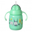 Tommee Tippee Неразливаща се чаша с дръжки и сламка 300 мл 6м+ Зелена TT.0222 от Пакостник