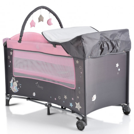 Moni Crib on two levels SLEEPY pink from Pakostnik