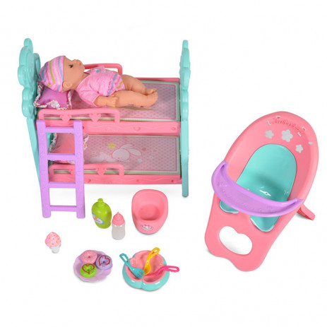 Tutu Love Doll 31 cm peeing with bed and dining chair 8295 from Pakostnik