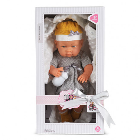 Moni Toys Doll 41 cm with bottle-pacifier and clothes 9301 from Pakostnik