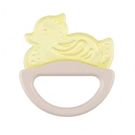 Canpol babies Silicone rattle with soft comb 0m+ DUCK Yellow and Beige from Pakostnik