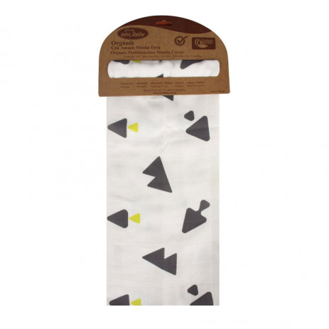 Sevi bebe Organic muslin diaper 120/100 cm Triangles from Pakostnik