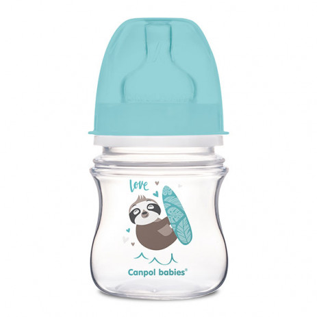 Canpol babies Exotic Animals Wide Neck Bottle 120 ml Blue from Pakostnik
