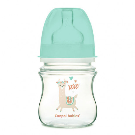 Canpol babies Exotic Animals Wide Neck Bottle 120 ml Turquoise from Pakostnik