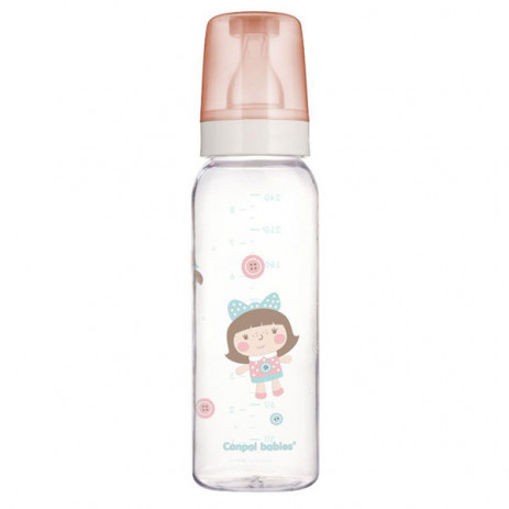 Canpol babies Glass bottle with narrow neck 240ml 12m+ Coral from Pakostnik