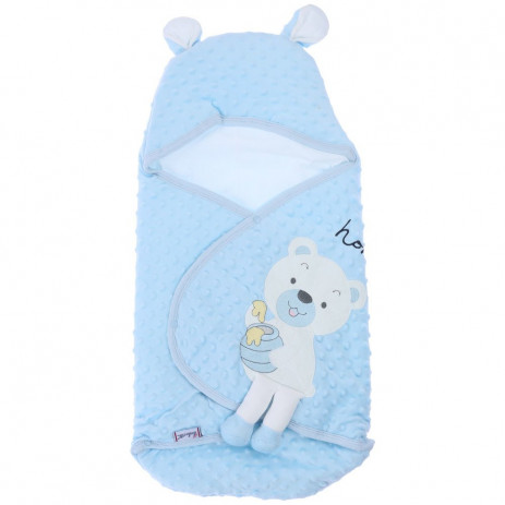 Alma Velboa Swaddle 3D Bear Blue from Pakostnik