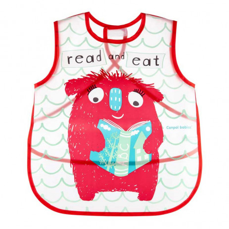 Canpol babies Soft Waterproof Apron MONSTERS Red from Pakostnik