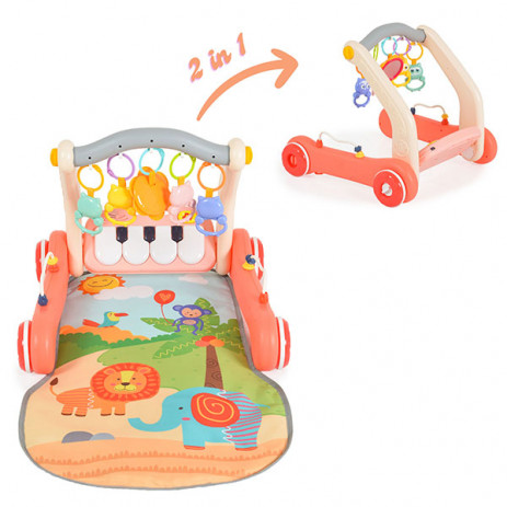 Moni Toys 2in1 Puch Walker and Play Mat PIANO 6m+ HE0638 from Pakostnik