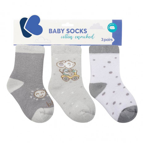 Kikkaboo Set of cotton thermal socks JOYFUL MICE (2/3 years) from Pakostnik