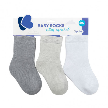 Kikkaboo Set of cotton thermal socks GREY (1/2 years) from Pakostnik