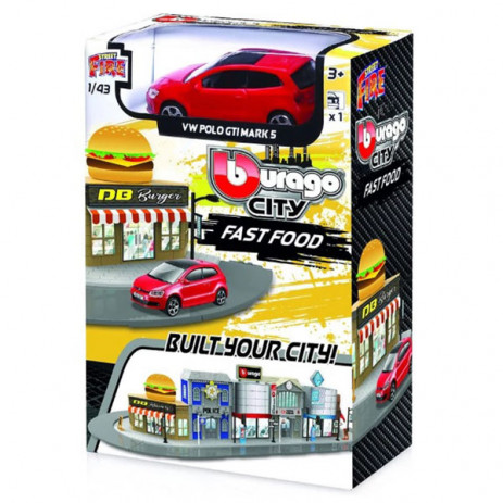 Bburago Junior Street Fire City - Fast Food 1/43 18-31504 from Pakostnik