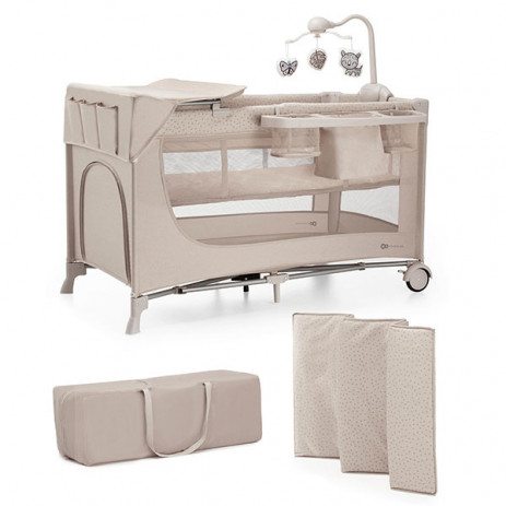 KinderKraft Baby cot JOY FULL 2 with accessories Beige from Pakostnik