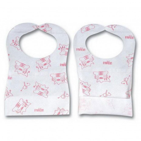 Farlin Disposable Baby Paper Bib 12 psc pink pictures from Pakostnik