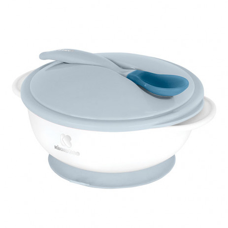 Kikkaboo Bowl with thermosensory spoon Blue from Pakostnik