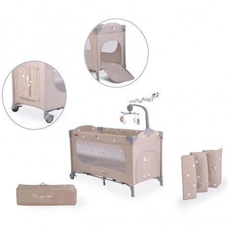 Cangaroo Baby cot ONCE UPON A TIME 2 Beige from Pakostnik