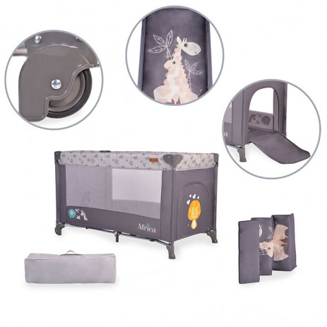 Cangaroo Baby cot AFRICA Grey from Pakostnik