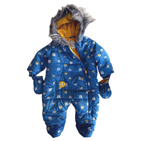 Alma Baby overall BEAR AND FOX (68, 74, 80, 86, 92 cm) Blue from Pakostnik