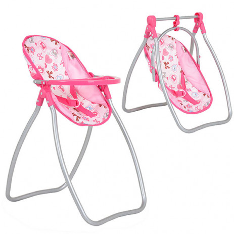 Moni Toys 2 в 1 Doll High chair and Swing LOVELY BEAR 9397С from Pakostnik