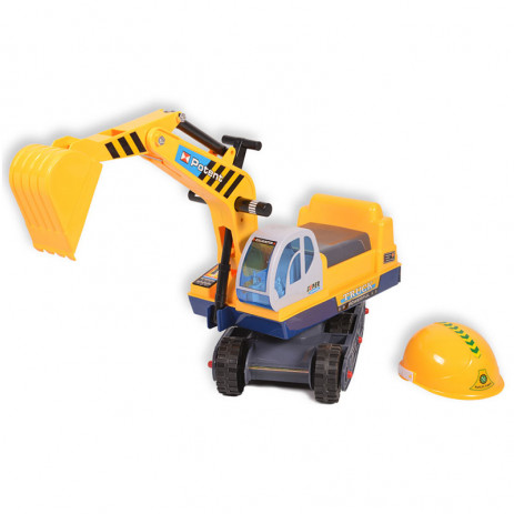 Moni Toys Excavator riding and pushing car 138 from Pakostnik