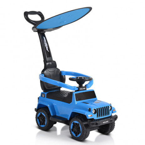 Moni Riding and pushing car with handle POLICE 219 Blue from Pakostnik