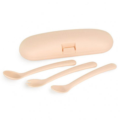 Miniland Set 2 spoons and 1 fork with box CANDY Peach 89519 from Pakostnik