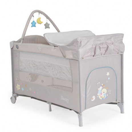 Moni Crib on two levels SLEEPY grey from Pakostnik